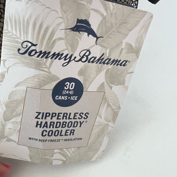 Tommy Bahama Zipperless Hardbody Cooler with Cup Holder 30 Can Capacity Cream - Picture 15 of 16